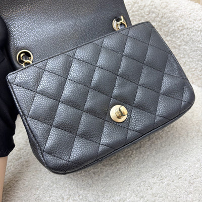 Chanel Classic Square Mini Flap in Black Caviar and Matte GHW