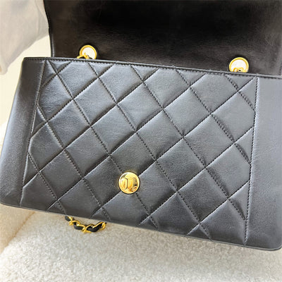 Chanel Medium Diana Flap in Black Lambskin and 24K GHW