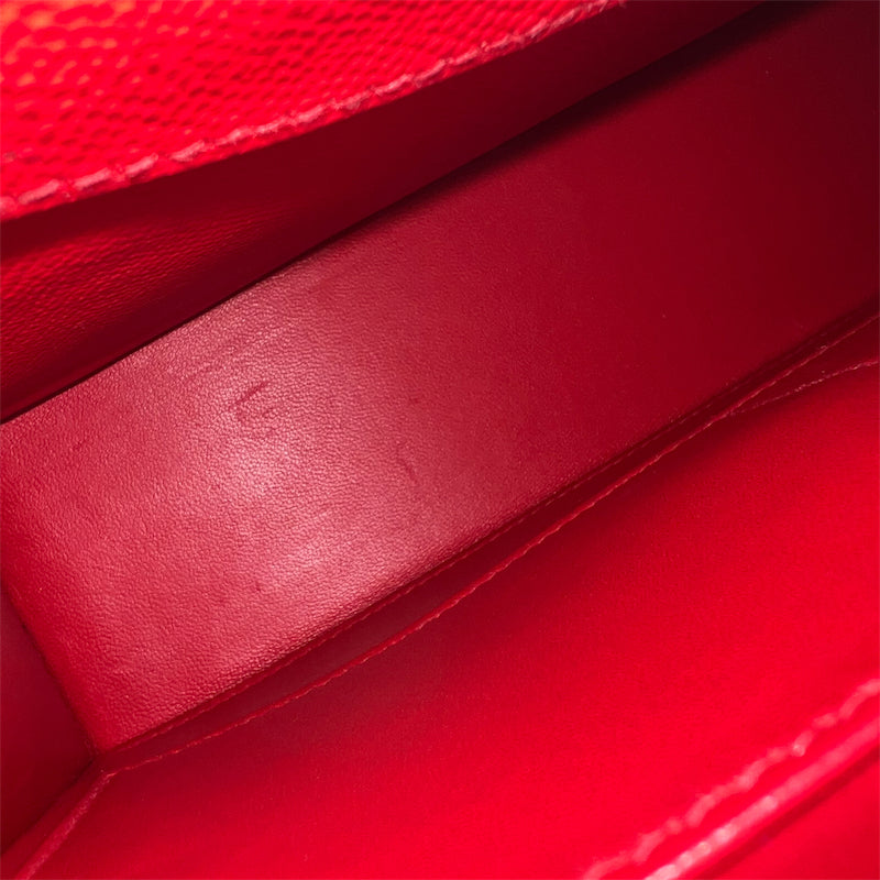 Hermes Verrou 21 in Rouge De Coeur Epsom Leather and GHW