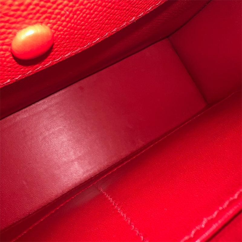 Hermes Verrou 21 in Rouge De Coeur Epsom Leather and GHW