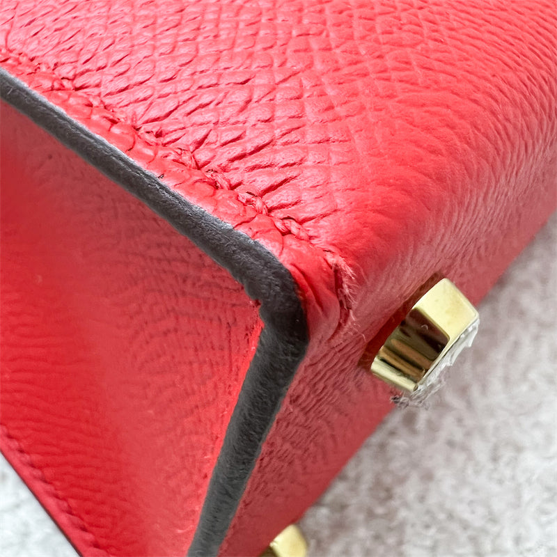 Hermes Verrou 21 in Rouge De Coeur Epsom Leather and GHW