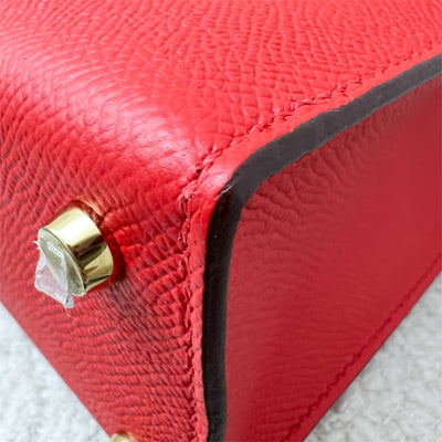 Hermes Verrou 21 in Rouge De Coeur Epsom Leather and GHW