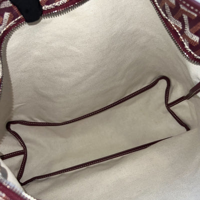 Goyard Boheme PM Hobo Bag in Bordeaux / Burgundy Signature Goyardine Canvas