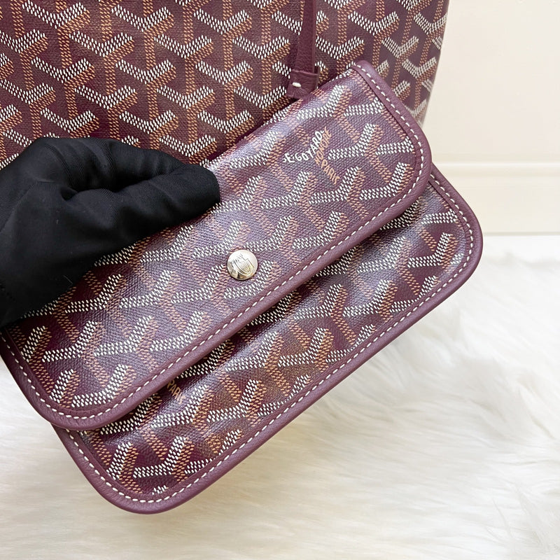 Goyard Boheme PM Hobo Bag in Bordeaux / Burgundy Signature Goyardine Canvas