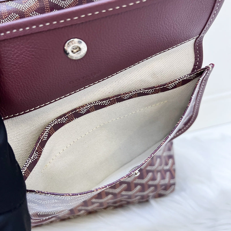 Goyard Boheme PM Hobo Bag in Bordeaux / Burgundy Signature Goyardine Canvas