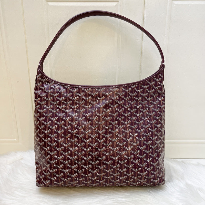 Goyard Boheme PM Hobo Bag in Bordeaux / Burgundy Signature Goyardine Canvas