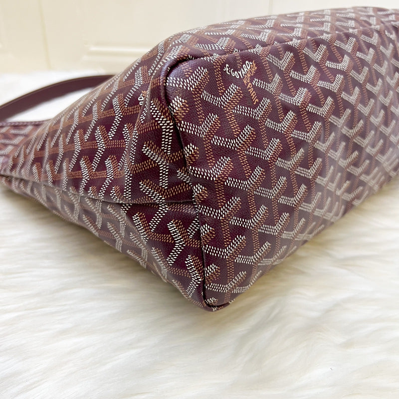 Goyard Boheme PM Hobo Bag in Bordeaux / Burgundy Signature Goyardine Canvas