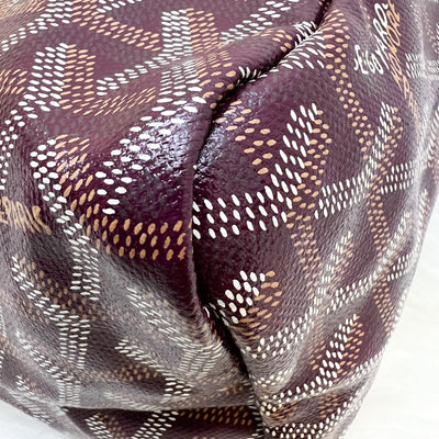 Goyard Boheme PM Hobo Bag in Bordeaux / Burgundy Signature Goyardine Canvas