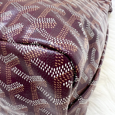 Goyard Boheme PM Hobo Bag in Bordeaux / Burgundy Signature Goyardine Canvas