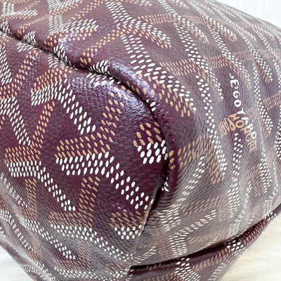 Goyard Boheme PM Hobo Bag in Bordeaux / Burgundy Signature Goyardine Canvas