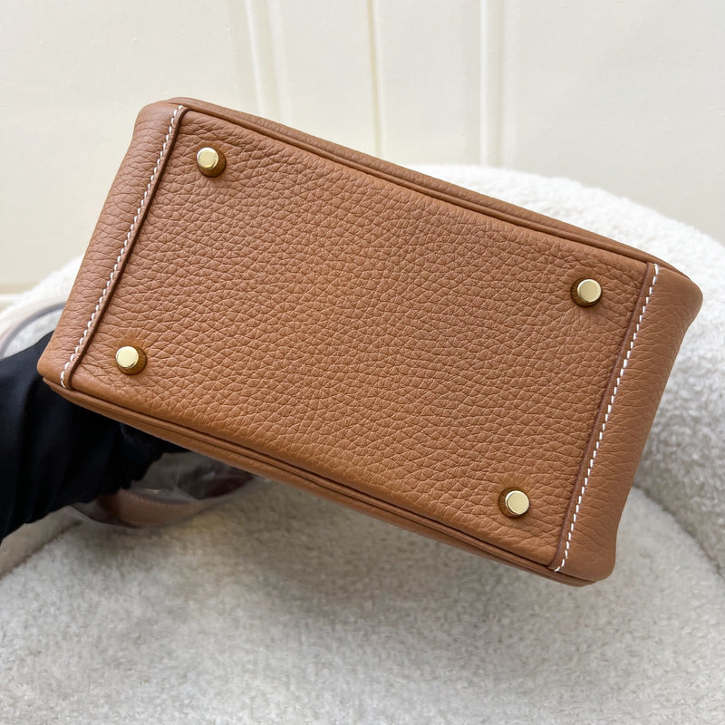 [Local Full Set - 2023] Hermes Mini Lindy in Gold Clemence Leather and GHW