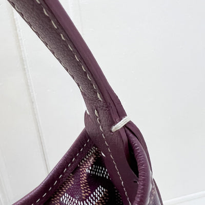 Goyard Boheme PM Hobo Bag in Bordeaux / Burgundy Signature Goyardine Canvas