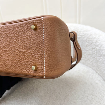 [Local Full Set - 2023] Hermes Mini Lindy in Gold Clemence Leather and GHW