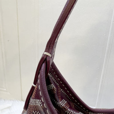Goyard Boheme PM Hobo Bag in Bordeaux / Burgundy Signature Goyardine Canvas