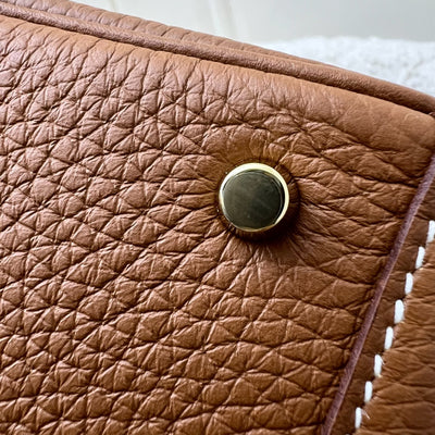 [Local Full Set - 2023] Hermes Mini Lindy in Gold Clemence Leather and GHW
