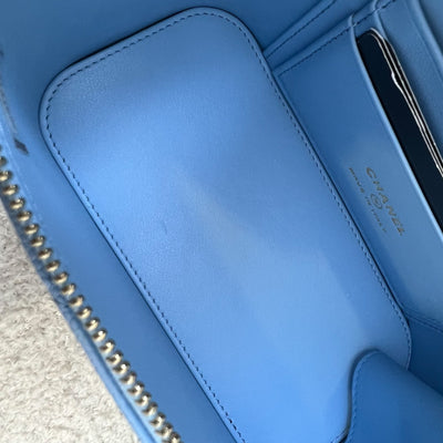 Chanel 22S "Pick Me Up" Vanity with Top Handle in Baby Blue Caviar and AGHW (Model: AP2805)