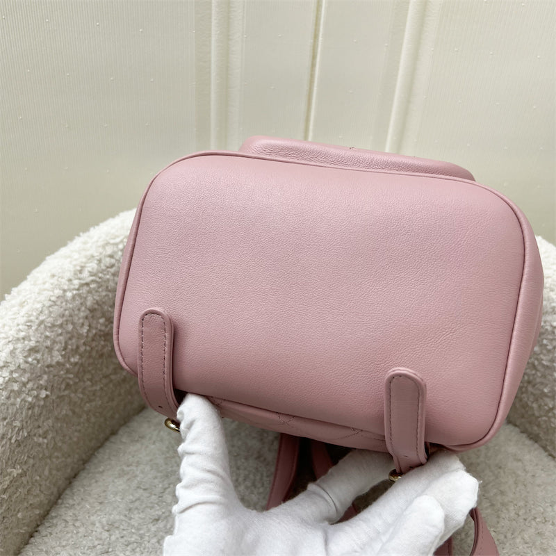 Chanel Duma Mini Backpack in 24P Light Pink Calfskin and LGHW