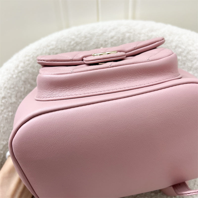 Chanel Duma Mini Backpack in 24P Light Pink Calfskin and LGHW