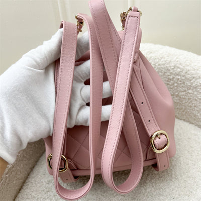 Chanel Duma Mini Backpack in 24P Light Pink Calfskin and LGHW