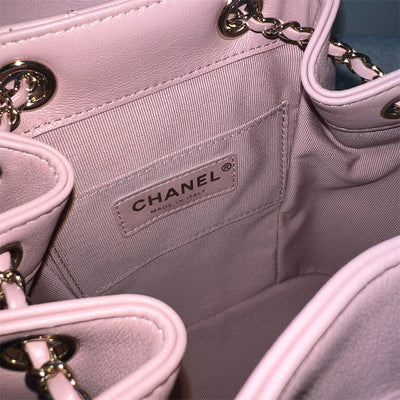 Chanel Duma Mini Backpack in 24P Light Pink Calfskin and LGHW