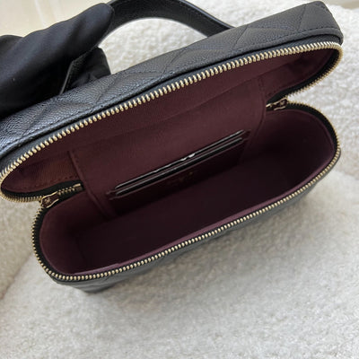 [Local Set - Feb 2025] Chanel 25C Vanity / Clutch with Chain (LP Style Bag) in Black Caviar and LGHW (Model: AP4385)