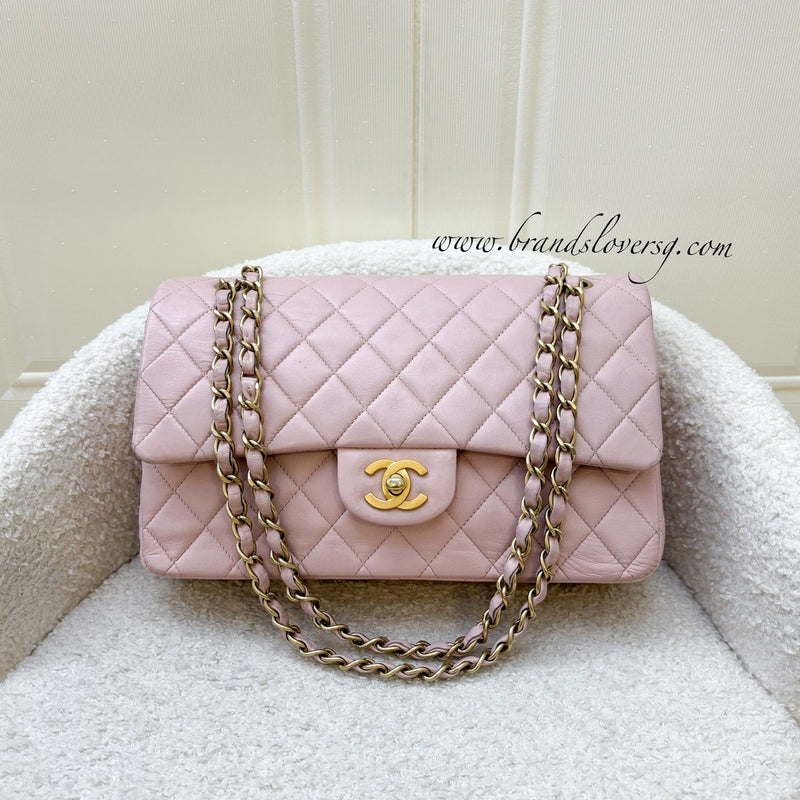 Chanel Vintage Medium Classic Flap CF in Sakura Pink Lambskin and AGHW