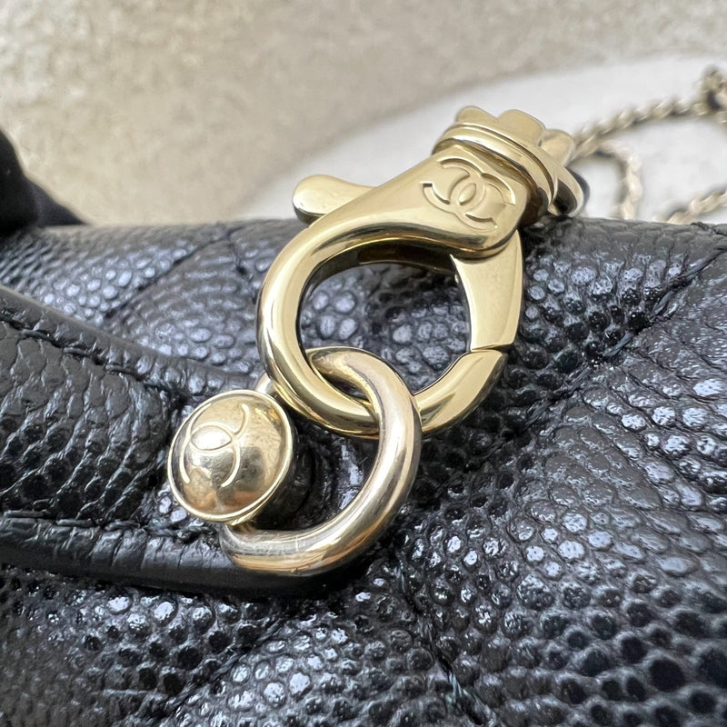 [Local Set - Feb 2025] Chanel 25C Vanity / Clutch with Chain (LP Style Bag) in Black Caviar and LGHW (Model: AP4385)