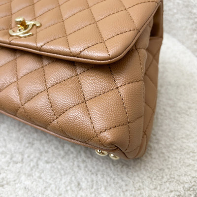 Chanel Small 24cm Coco Handle Flap in Caramel Caviar and LGHW (Model: A92990)