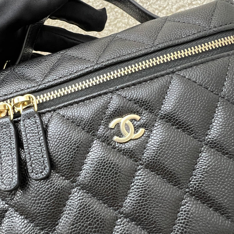 [Local Set - Feb 2025] Chanel 25C Vanity / Clutch with Chain (LP Style Bag) in Black Caviar and LGHW (Model: AP4385)