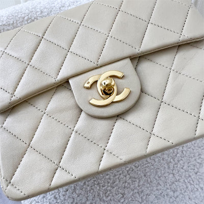 Chanel Vintage Square Mini in Beige Lambskin 24K GHW