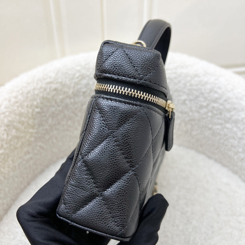 [Local Set - Feb 2025] Chanel 25C Vanity / Clutch with Chain (LP Style Bag) in Black Caviar and LGHW (Model: AP4385)