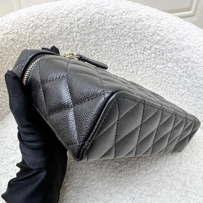 [Local Set - Feb 2025] Chanel 25C Vanity / Clutch with Chain (LP Style Bag) in Black Caviar and LGHW (Model: AP4385)