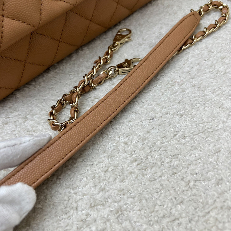 Chanel Small 24cm Coco Handle Flap in Caramel Caviar and LGHW (Model: A92990)