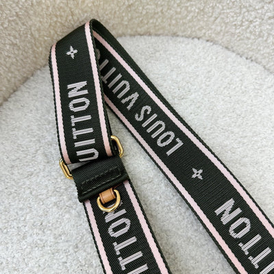 LV Multi Pochette Accessoires (MPA) Bandouliere Strap in Dark Green and Pink Canvas GHW