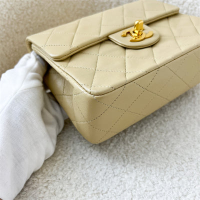 Chanel Vintage Square Mini in Beige Lambskin 24K GHW