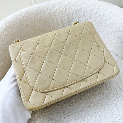 Chanel Vintage Square Mini in Beige Lambskin 24K GHW