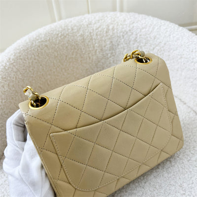 Chanel Vintage Square Mini in Beige Lambskin 24K GHW