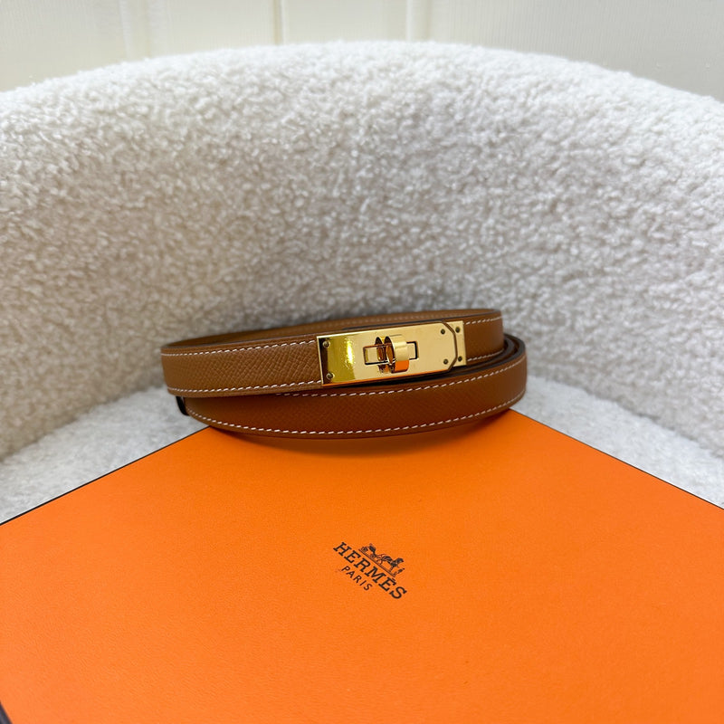 Hermes Kelly 18 Belt in Gold Epsom Leather and GHW