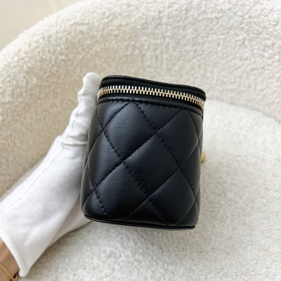 Chanel Pearl Crush Mini Cube Vanity in Black Lambskin and AGHW (Model: AP1447)
