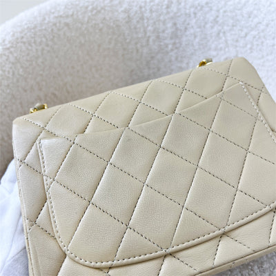 Chanel Vintage Square Mini in Beige Lambskin 24K GHW