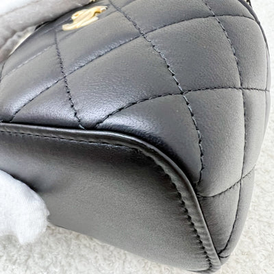 Chanel Pearl Crush Mini Cube Vanity in Black Lambskin and AGHW (Model: AP1447)