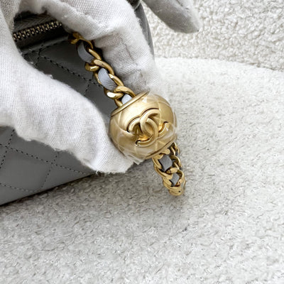 Chanel Pearl Crush Small Vanity in Grey Lambskin and AGHW (Model: AP2303)