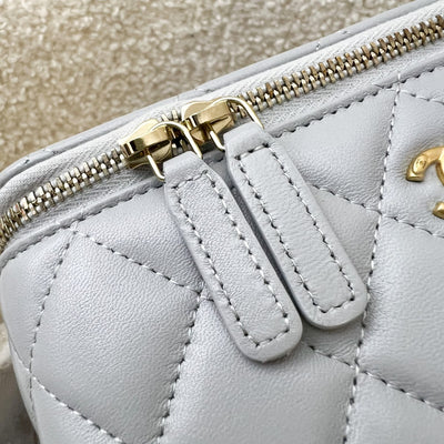Chanel Pearl Crush Small Vanity in Grey Lambskin and AGHW (Model: AP2303)