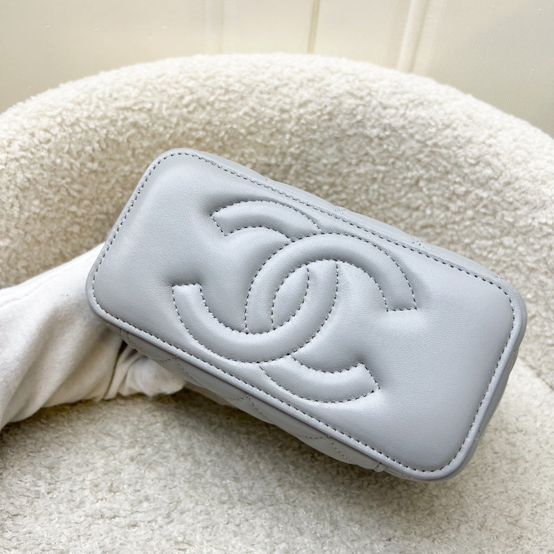 Chanel Pearl Crush Small Vanity in Grey Lambskin and AGHW (Model: AP2303)