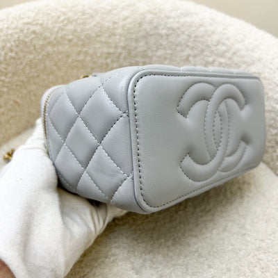 Chanel Pearl Crush Small Vanity in Grey Lambskin and AGHW (Model: AP2303)
