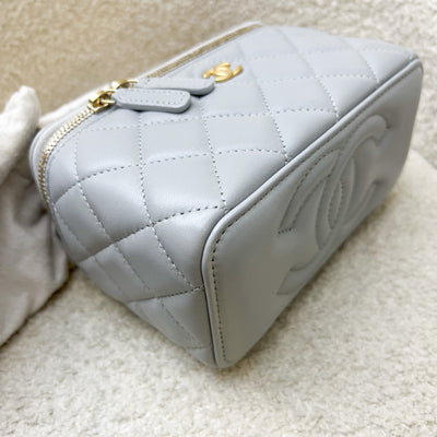 Chanel Pearl Crush Small Vanity in Grey Lambskin and AGHW (Model: AP2303)