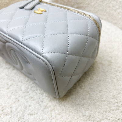 Chanel Pearl Crush Small Vanity in Grey Lambskin and AGHW (Model: AP2303)