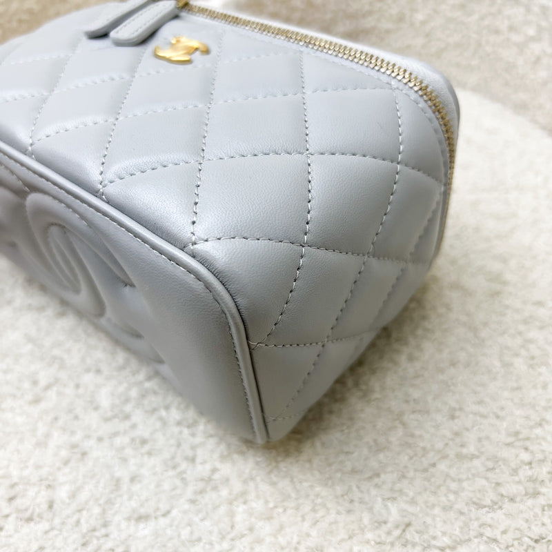 Chanel Pearl Crush Small Vanity in Grey Lambskin and AGHW (Model: AP2303)