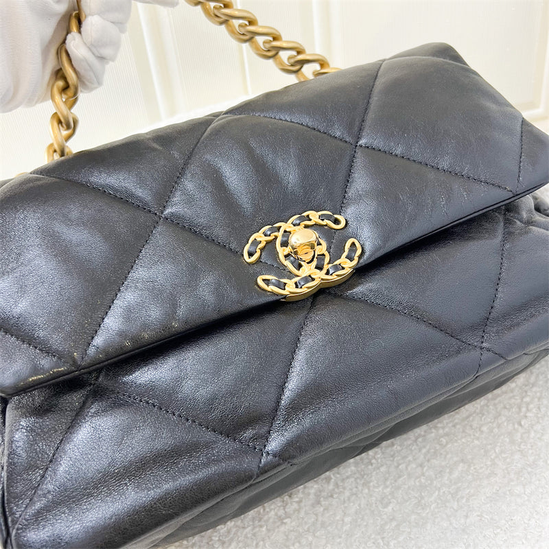 Chanel 19 Medium Flap in Black Lambskin and 3-Tone HW