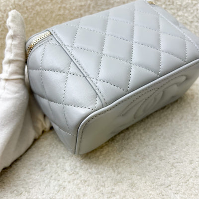 Chanel Pearl Crush Small Vanity in Grey Lambskin and AGHW (Model: AP2303)